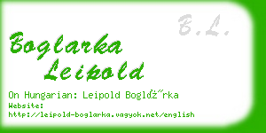 boglarka leipold business card